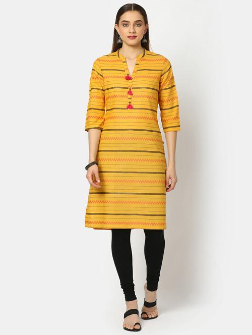 women's straight kurta - 19598086 - Very Small Image - 1