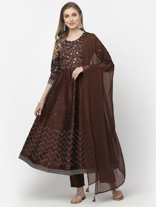 embroidered kurta pant with dupatta - 19598474 - Very Small Image - 1