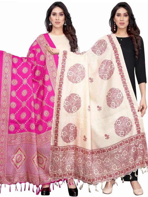 pack of 2 dupatta combo - 19598811 - Very Small Image - 1