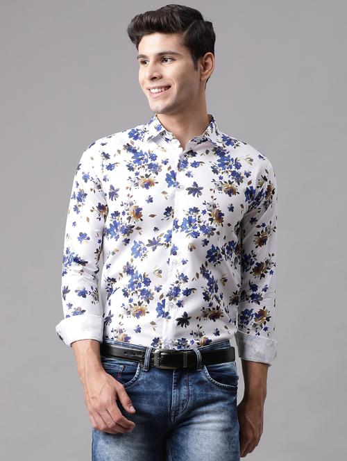 white polyester blend casual shirt - 19599191 - Very Small Image - 1
