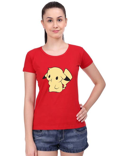 red cotton blend regular tshirt - 19599453 - Very Small Image - 1
