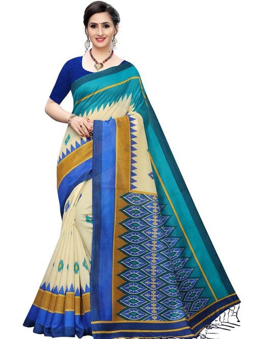 self design woven saree with blouse - 19600526 - Very Small Image - 1