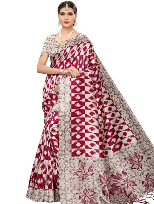 self design woven saree with blouse - 19600569 - Very Small Image - 1