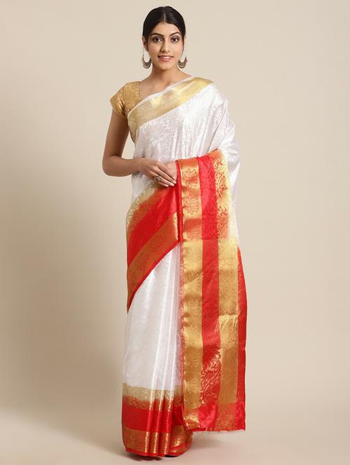 self design saree with blouse - 19600628 - Very Small Image - 1