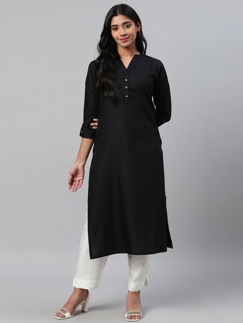mandarin collar straight kurta - 19600958 - Very Small Image - 1