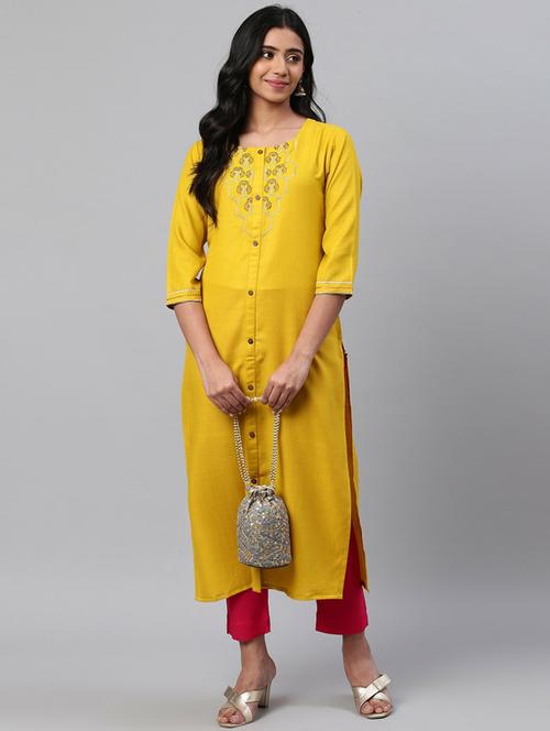 mandarin collar straight shirt kurta - 19600966 - Very Small Image - 1