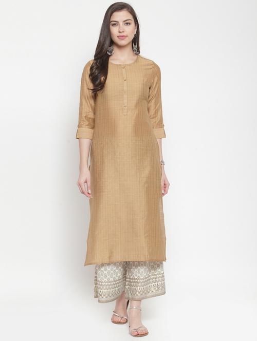 mandarin collar straight kurta - 19600995 - Very Small Image - 1