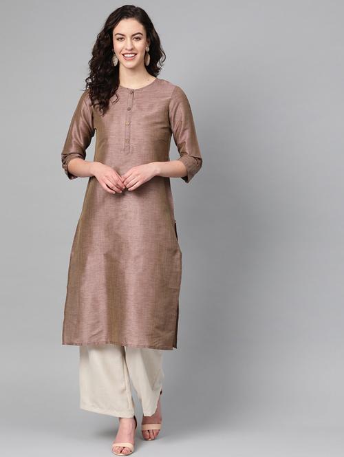 mandarin collar straight kurta - 19600997 - Very Small Image - 1
