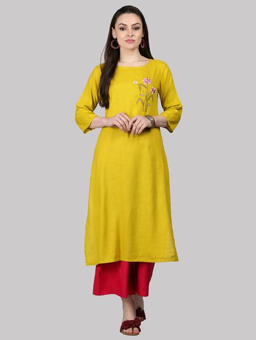 boat neck straight kurta - 19601007 - Very Small Image - 1