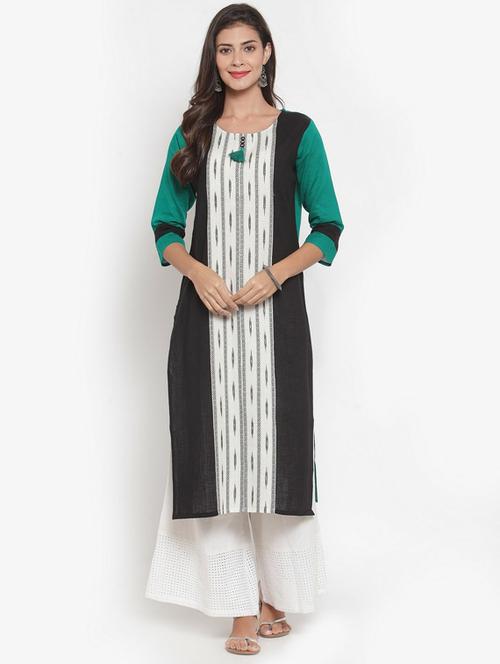 round neck straight kurta - 19601066 - Very Small Image - 1