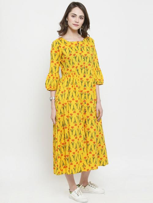 square neck a-line kurta - 19601092 - Very Small Image - 1