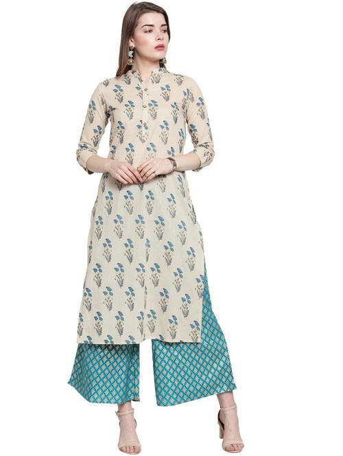 mandarin collar straight kurta - 19601124 - Very Small Image - 1