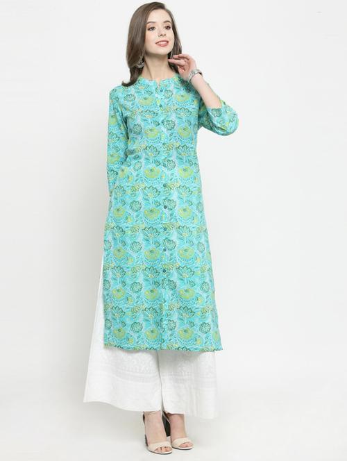 mandarin collar straight kurta - 19601134 - Very Small Image - 1