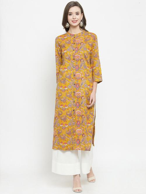 mandarin collar straight kurta - 19601136 - Very Small Image - 1