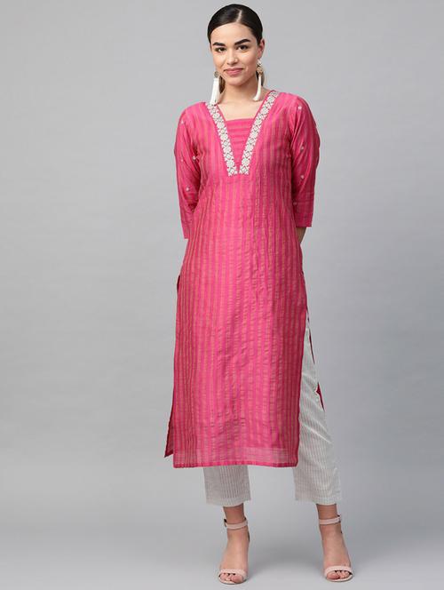 square neck kurta pant set - 19601243 - Very Small Image - 1