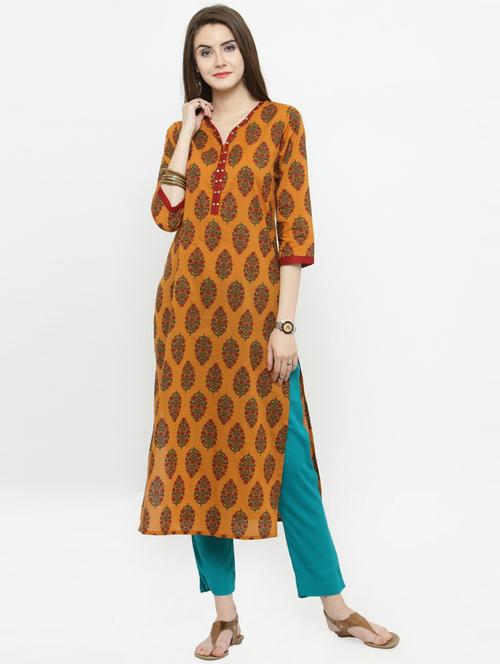 v-neck kurta pant set - 19601270 - Very Small Image - 1