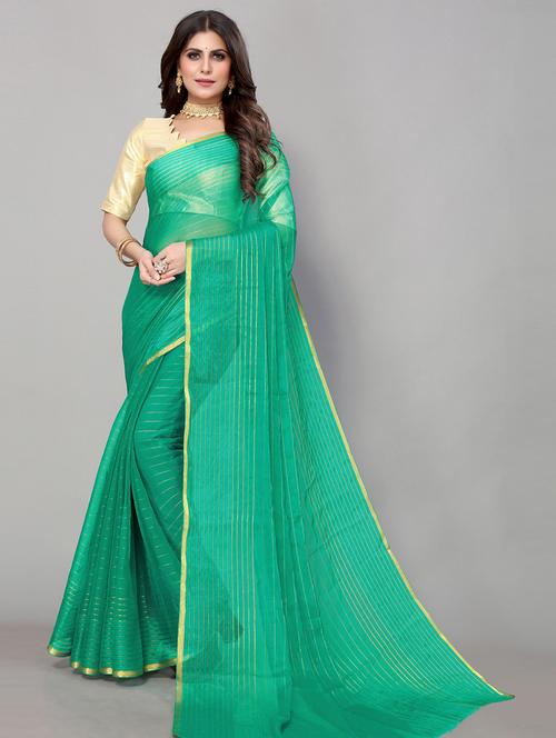 stripes woven saree - 19602347 - Very Small Image - 1
