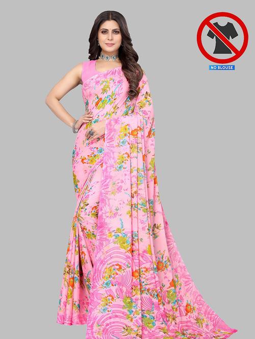 floral printed saree - 19602405 - Very Small Image - 1