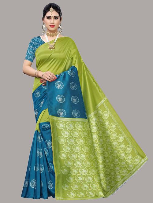 animal printed saree with blouse - 19602433 - Very Small Image - 1