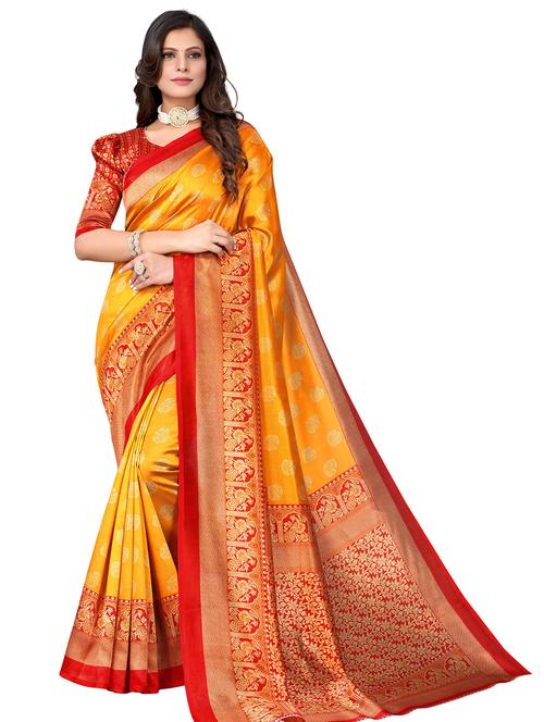 venkatagiri printed saree with blouse - 19602438 - Very Small Image - 1