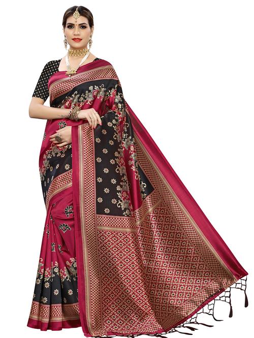 art silk woven saree with blouse - 19602485 - Very Small Image - 1