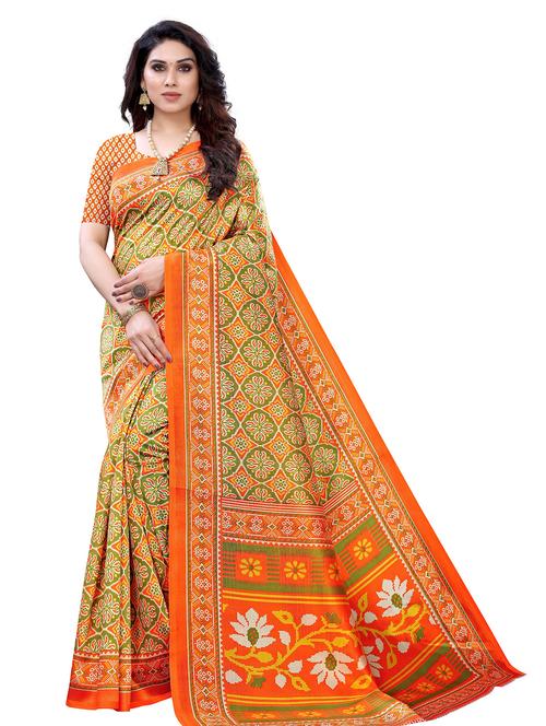art silk woven saree with blouse - 19602499 - Very Small Image - 1