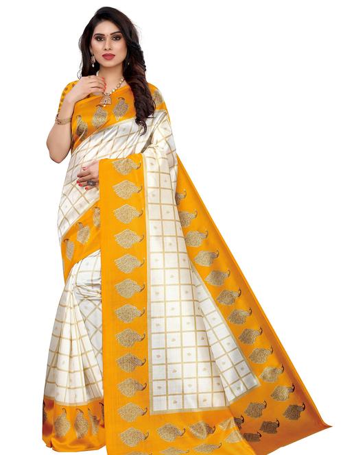 art silk woven saree - 19602500 - Very Small Image - 1