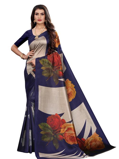 art silk woven saree with blouse - 19602516 - Very Small Image - 1