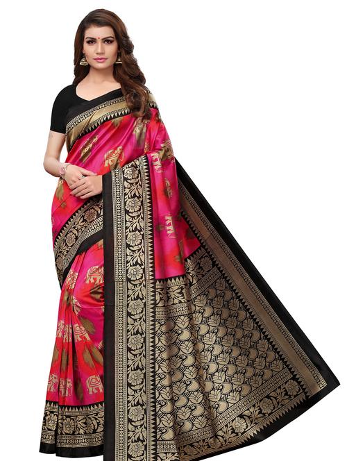 silk blend bhagalpuri saree with blouse - 19602537 - Very Small Image - 1