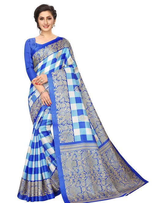 art silk bhagalpuri saree with blouse - 19602545 - Very Small Image - 1