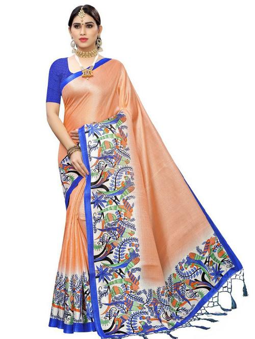 art silk bhagalpuri saree with blouse - 19602547 - Very Small Image - 1