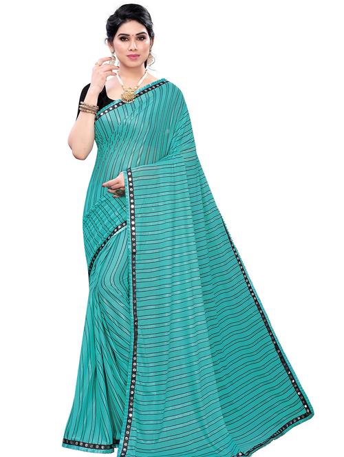printed woven saree with blouse - 19602563 - Very Small Image - 1