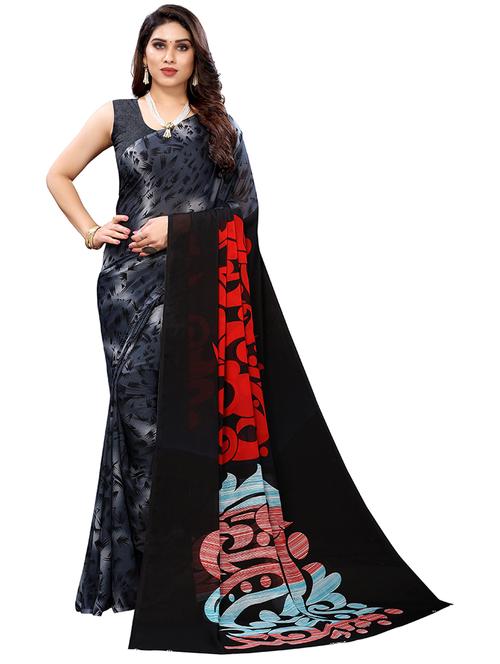 georgette woven saree - 19602575 - Very Small Image - 1