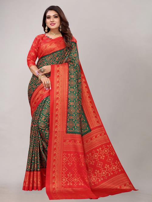 silk blend woven saree - 19602594 - Very Small Image - 1