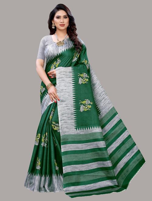 art silk bollywood saree with blouse - 19602609 - Very Small Image - 1