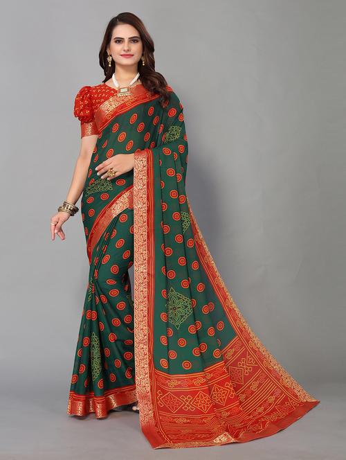 georgette woven saree with blouse - 19602649 - Very Small Image - 1