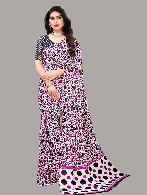 multi colored woven printed saree with blouse - 19602650 - Very Small Image - 1