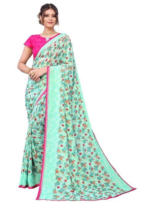 georgette woven saree - 19602938 - Very Small Image - 1