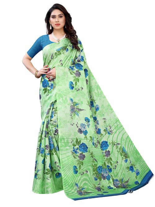 ditsy floral woven saree with blouse - 19603370 - Very Small Image - 1