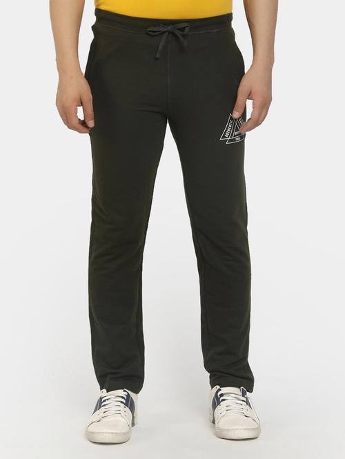 olive solid casual track pant - 19604163 - Very Small Image - 1