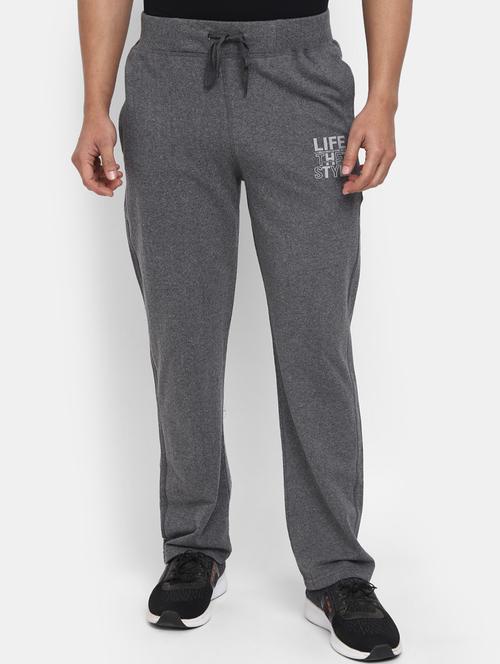 grey solid casual track pant - 19604238 - Very Small Image - 1