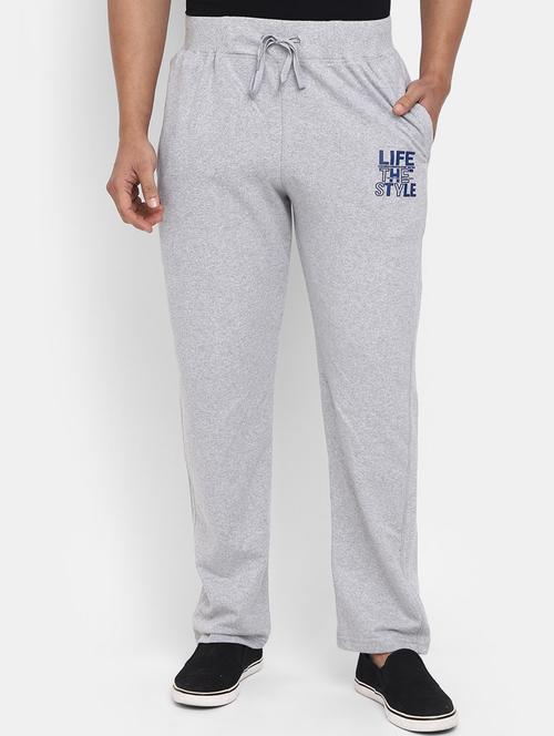 grey solid casual track pant - 19604239 - Very Small Image - 1
