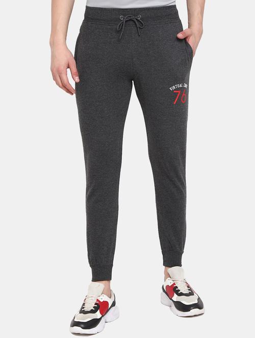 grey solid casual track pant - 19604294 - Very Small Image - 1