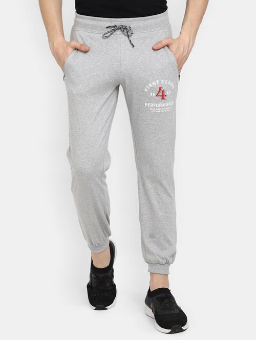 grey solid full length track pant - 19604305 - Very Small Image - 1