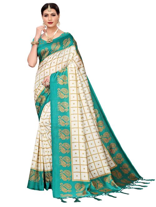 checkered printed saree - 19604652 - Very Small Image - 1