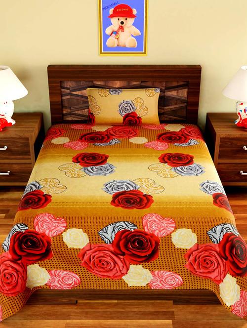 shakrin polycotton printed bedsheet set - 19606140 - Very Small Image - 1