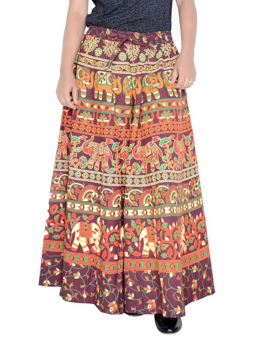 red cotton blend flared skirt - 19607067 - Very Small Image - 1
