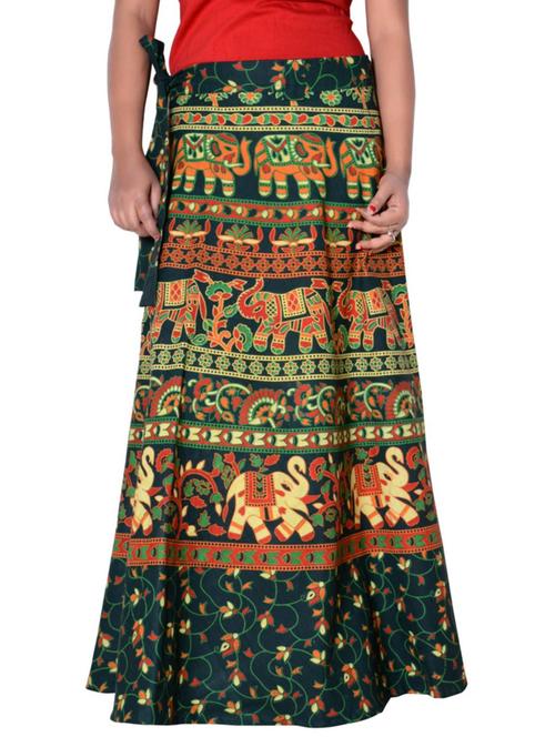 green cotton blend long skirt - 19607172 - Very Small Image - 1