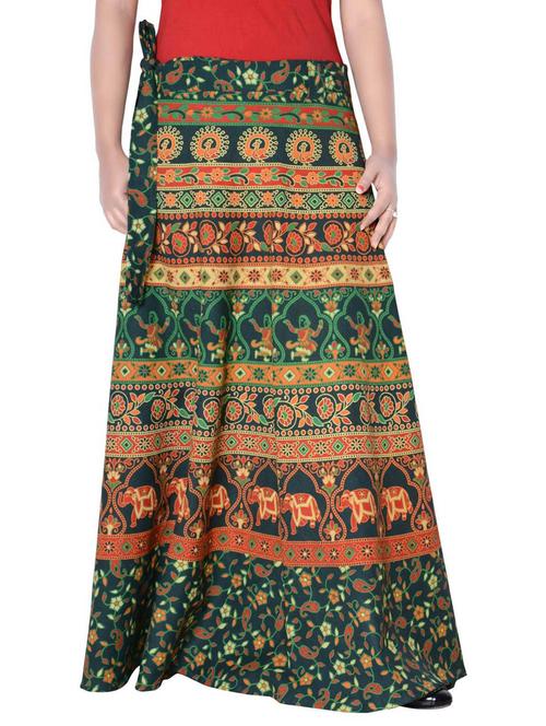 green cotton blend long skirt - 19607173 - Very Small Image - 1