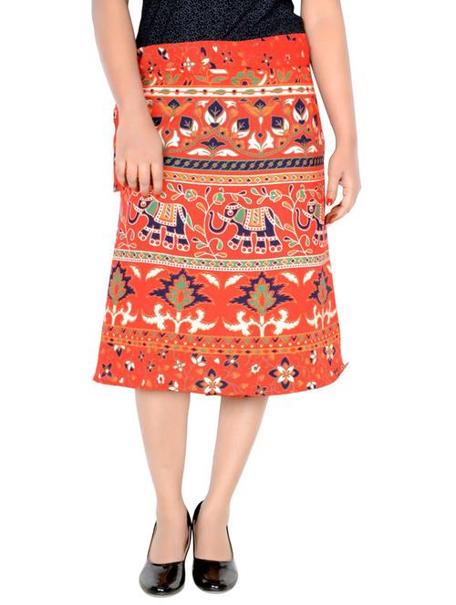 orange cotton long skirt - 19607212 - Very Small Image - 1